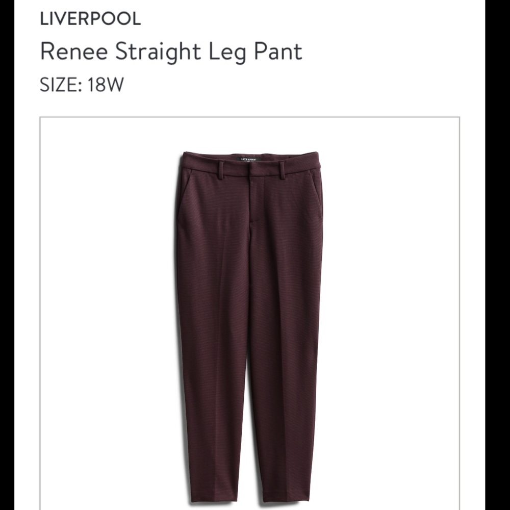 Liverpool Renee Straight Leg Pants 18W Stitch Fix